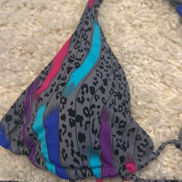 NWT billabong grey leopard bikini L - Picture 2 of 10